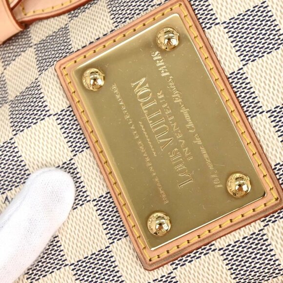 Louis Vuitton Damier Azur Hampstead MM Handbag N51206 CA0192 126230 - Picture 5 of 10
